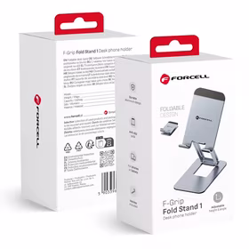 Stalinis laikiklis telefonui / planšetiniam kompiuteriui sulankstomas Forcell F-Grip Fold stovas 1 pilkas