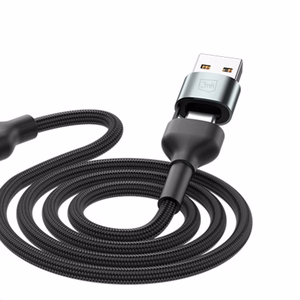 3mk Hyper Cable N-SERIES 6 in 1 USB-C / USB-A į USB-C / Lightning / Micro 1,2 m QC 3.0 9V / 2A 18W - juodas