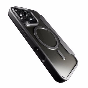 Puro Book Mag Magnetinis odinis dėklas su atvartu ir kortelių skyriumi telefonui iPhone 16 Pro - juodas