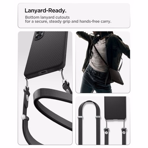 SPIGEN dėklas LIQUID AIR MAG, suderinamas su MagSafe, skirtas SAMSUNG S26 Plus, matinis, juodas