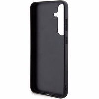 Karl Lagerfeld KLHCS24SPSAKCMPK S24 S921 kietasis dėklas telefonui juodas Saffiano Karl & Choupette Metal Pin