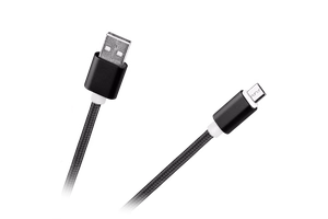 Нейлоновый кабель M-Life USB – micro USB, чёрный, 1 м