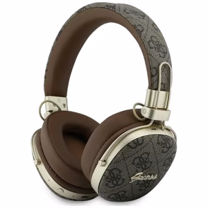 Беспроводные наушники Guess ENC Metal 4G Script Logo, коричневые