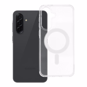 CLEAR MAG COVER dėklas suderinamas su Magnetiniu SAMSUNG A36 skaidrus