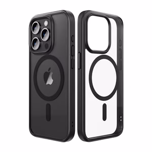 Rock Guard Series магнитный чехол для Iphone 15 Plus, прозрачный-черный