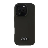 Audi Silikoninis dėklas telefonui iPhone 16 Pro 6.3" juodas/juodas kietas dėklas AU-LSRIP16P-Q3/D1-BK