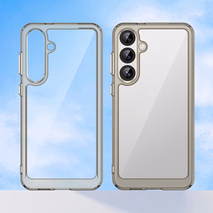 Kosminis dėklas Samsung Galaxy A36 su lanksčiu rėmeliu - pusiau permatomas, juodas