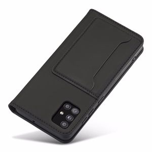 Magnet Card Case чехол для Samsung Galaxy A12 5G кошелёк-чехол с держателем для карт чёрный
