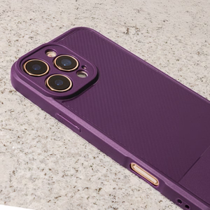 Simple Carbon dėklas telefonui iPhone 14 6,1" violetinis