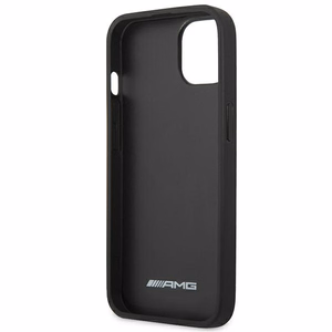 AMG AMHCP14MDOLBK iPhone 14 Plus 6.7 "juodas kietas dėklas Odinis Karštai spaustas