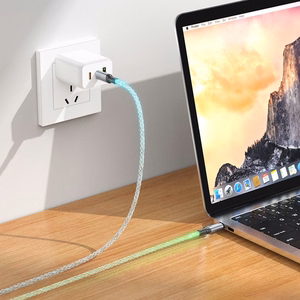 Kabelis USB C į USB C Hoco 3A 60W LED 1 m X112 pilkas