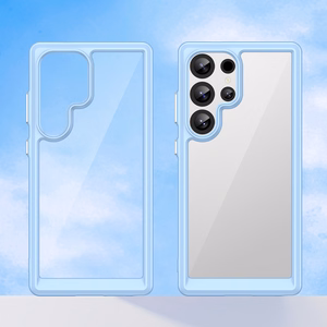 Dėklas telefonui (m) su gelio rėmeliu Samsung Galaxy S25 Ultra - mėlynas (m)