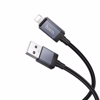 Kabelis USB A į Lightning Hoco 2,4A su ekranu 1 m X118 juodas