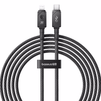 Baseus Unbreakable USB C ir iP kabelis 2 m 20 W juodas