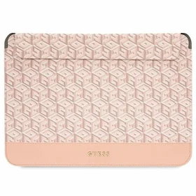Guess GCube dryžuotas 14" nešiojamojo kompiuterio dėklas - rožinis