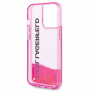 Karl Lagerfeld KLHCP14XLCKVF iPhone 14 Pro Max 6.7 "rožinis / rožinis kietasis dėklas su skystu blizgučiu Elong