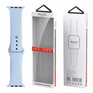 YESIDO WB44 SILICONE STRAP FOR iWATCH L 38/40/41 (97+132) #65 LIGHT BLUE