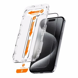 Crong EasyShield 2-Pack grūdinti apsauginiai ekrano stiklai, skirti iPhone 15 Pro Max, 2 vnt.