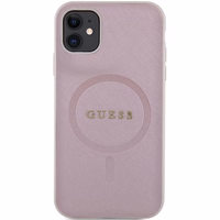 Guess GUHMN61PSAHMCP dėklas telefonui iPhone 11 / Xr - rožinis Saffiano Magnetinis