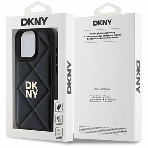 DKNY putuotas Stack logotipas iPhone 16 Pro dėklas telefonui - juodas