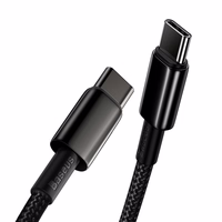 Baseus kabelis Tungsten PD USB-C - USB-C 1,0 m juodas