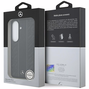 Mercedes Laurel Leaves Vertical Stripes MagSafe Dėklas for Samsung Galaxy S26 - juodas