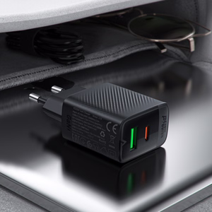 "Acefast A78" įkroviklio tinklas GaN USB-A / USB-C PD 20 W - juodas