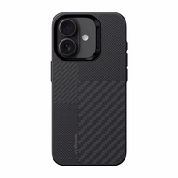 Benks Montage magnetinis Armor Pro Kevlar dėklas su metaliniu rėmeliu 600D+1500D Iphone 16 telefonui juodas