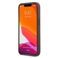 Guess 4G Didelis Metalinis Logotipas Dėklas iPhone 13 - rudas