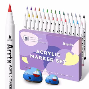 Akriliniai markeriai - flomasteriai ARRTX 30A, 30 spalvų, pastelinių atspalvių