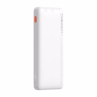 Baseus Airpow Ličio polimerų maitinimo bankas 10000 mAh 20 W Baltas