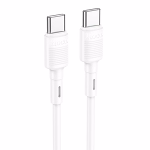 USB kabelis Hoco X83 60W Type-C to Type-C 1.0m baltas
