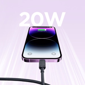 Joyroom Multi-Color Series A14 USB-C / Lightning 20W kabelis 1.2 m - juodas