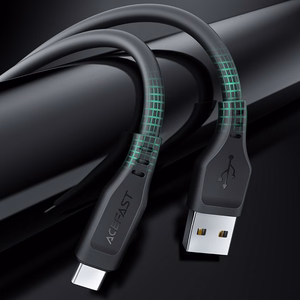 USB kabelis Acefast C3-04 USB-A to USB-C 1.2m juodas