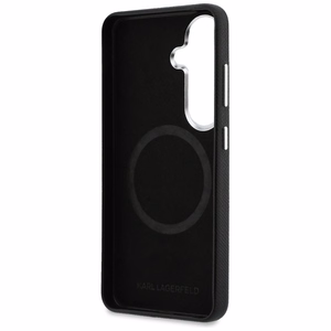 Karl Lagerfeld dėklas Saffiano KC Metal Logo MagSafe Samsung Galaxy S26 juodas