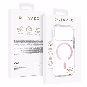 Liavec Pure dėklas su kameros valdymo mygtuku, skirtas iPhone 18 Pro Max/17 Pro Max, rožinis
