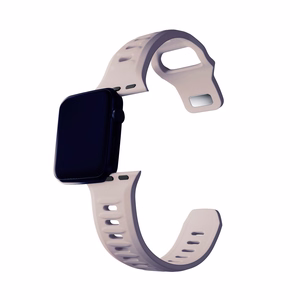 38/40/41/42 mm Latte (small) - 3mk Silicone Watch Strap for Apple