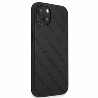 Karl Lagerfeld KLHCP13SPTLK iPhone 13 mini 5,4 "juodas kietas dėklas Perforuotas Allover