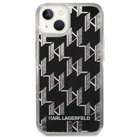 Dėklas telefonui Karl Lagerfeld KLHCP14MLMNMK iPhone 14 Plus 6.7\" juodas / juodas Liquid Glitter Monogram