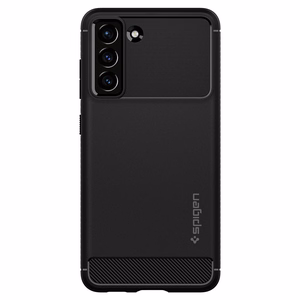 Spigen Rugged Armor dėklas telefonui Samsung Galaxy S21 FE - matinė juoda