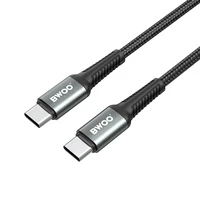 BWOO pintas kabelis USB-C - USB-C 2m 60W juodas