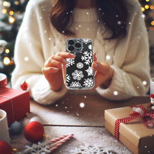 TEL PROTECT Kalėdinis skaidrus dėklas telefonui iPhone 16 Plus Dizainas 4