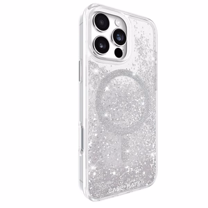 Case-Mate Waterfall MagSafe dėklas, skirtas iPhone 16 Pro Max, sidabro spalvos