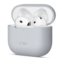 Tech-Protect silikoninis dėklas Apple AirPods 4 ausinėms - pilkas