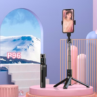 Asmenukių lazda - su nuimamu bluetooth nuotolinio valdymo pultu ir trikoju - P96 JUODA