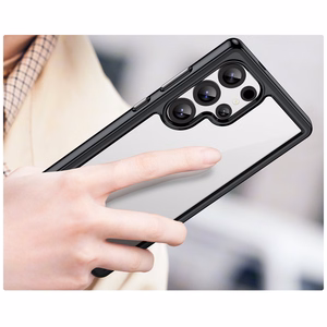 Dėklas telefonui (m) su gelio rėmeliu Samsung Galaxy S25 Ultra - juodas (m)