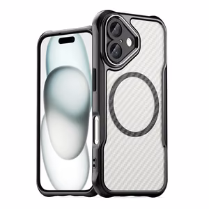 Leading Series magnetinis silikoninis dėklas telefonui MagSafe iPhone 16 Plus - juodas