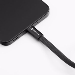 Laidas USB C į USB C Forcell F-Energy QC4.0 PD 3A 60W Cafule Flat 1,2 m CCFN23 juodas