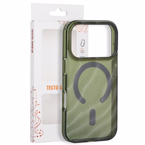 „Tecto Shield Desert Mag“ dėklas, skirtas iPhone 17 Pro 6,3" / iPhone 18 Pro 6,3", tamsiai alyvuogių spalvos