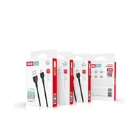 XO kabelis NB200 USB - microUSB 1,0 m 2.1A juodas